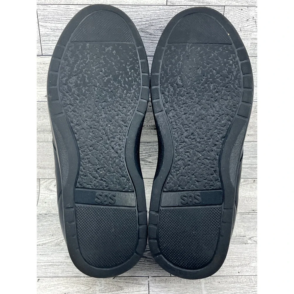 SAS Free Time Women Sz 8.5W Black Leather Walking Shoes Sneakers Made‎ in USA